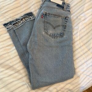 Re/Done Blue Straight Leg Jeans Classic Style